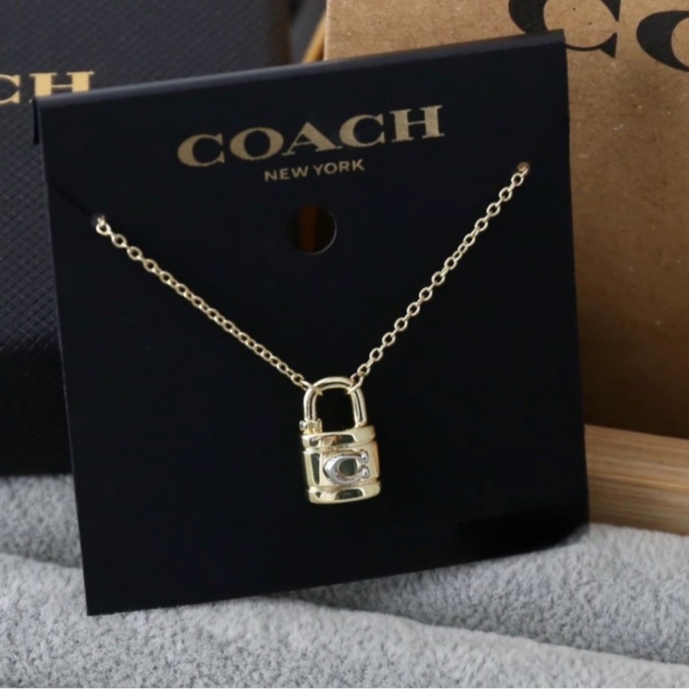 Brand New Coach Gold Padlock Slider Bracelet
